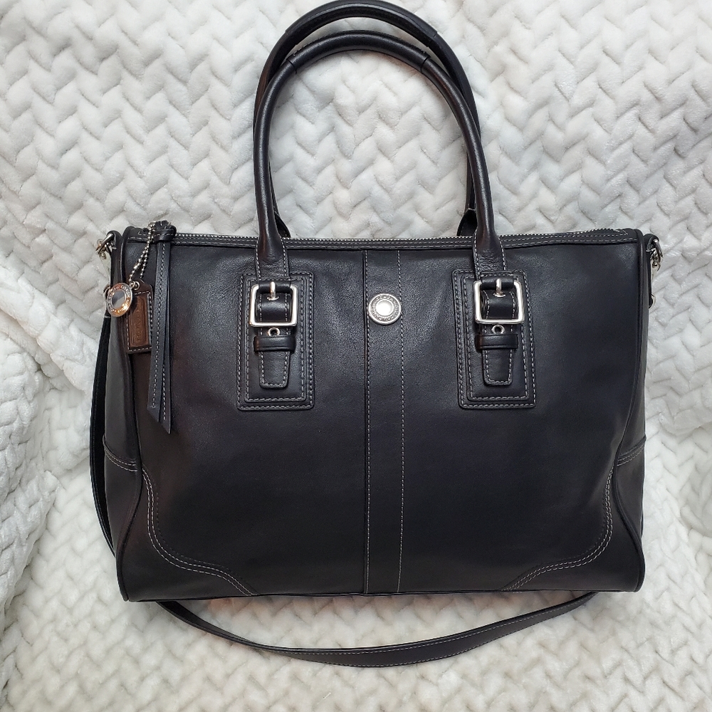 Coach Vintage Crossbody Leather Satchel Carry On Weekend Travel Bag